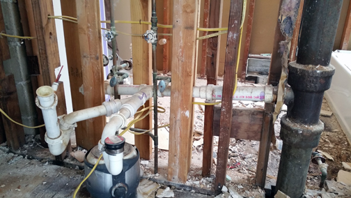 Negative Pitched Drain Identified During Ocean County NJ Bathroom Remodel