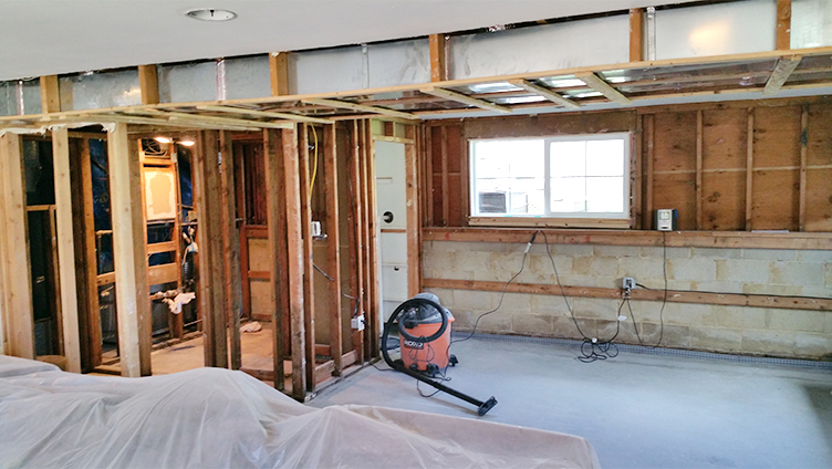 Marlboro NJ Basement During Rasinski Construction Remodel