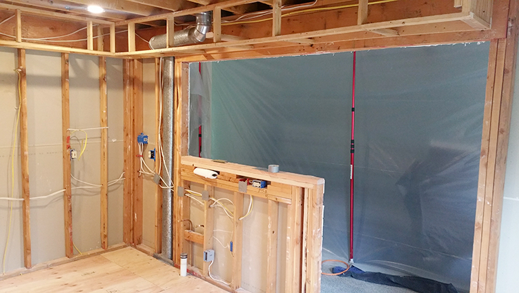 Framing of Kitchen Renovation in Brick, NJ