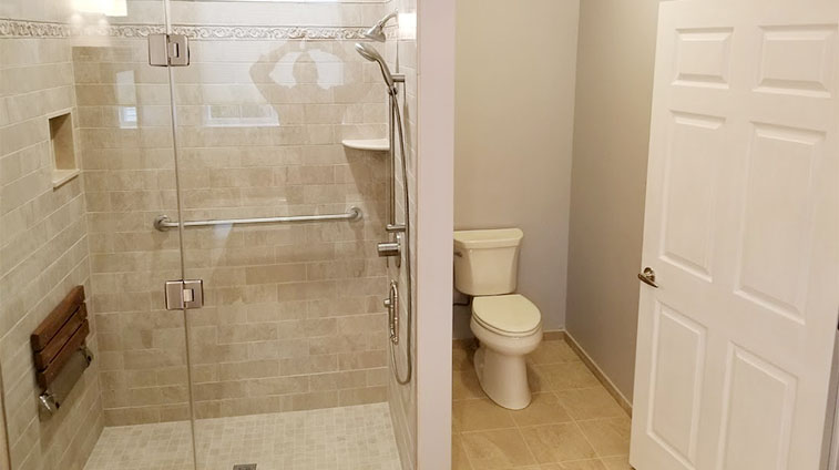 Handicap Bathroom Remodel in Barnegat Township by Rasinski Construction