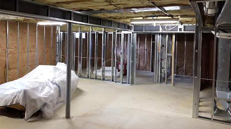 Framing of a Basement Remodel in Ocean County by Rasinski Construction