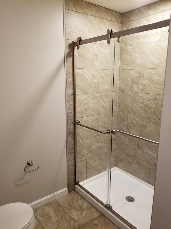Bathroom in Finished Basement by Rasinski Construction