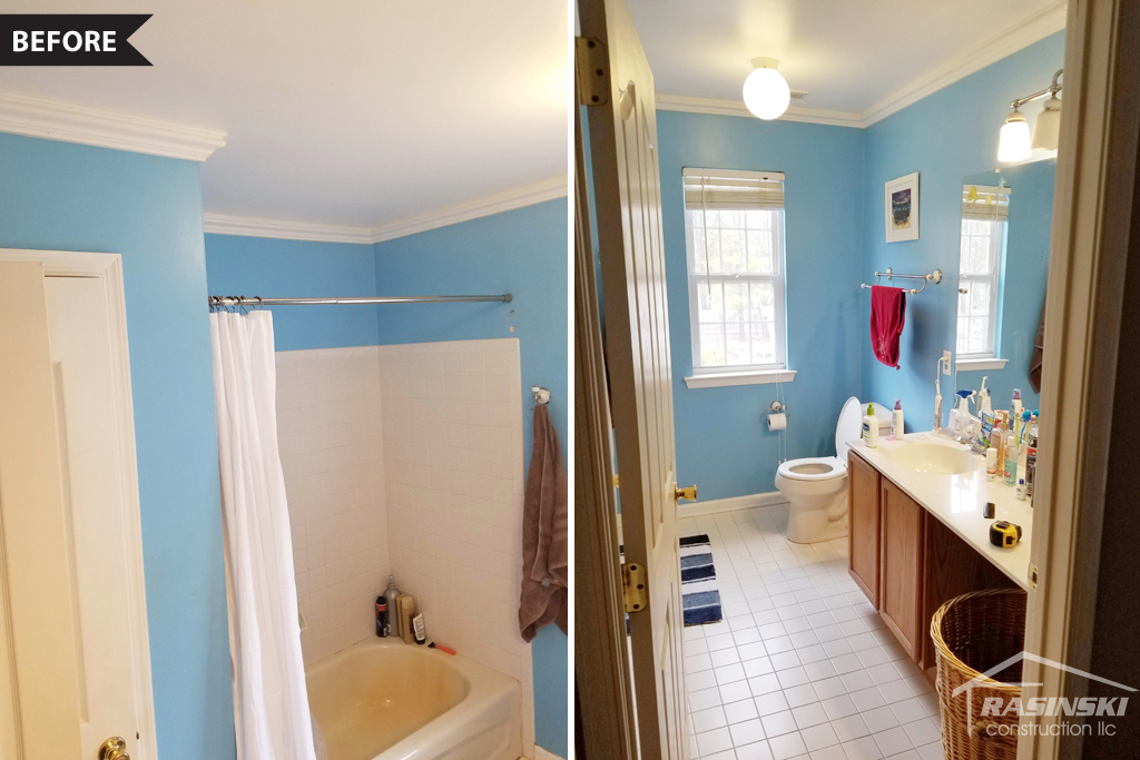 Ocean County NJ Bathroom Before Rasinski Construction Remodel