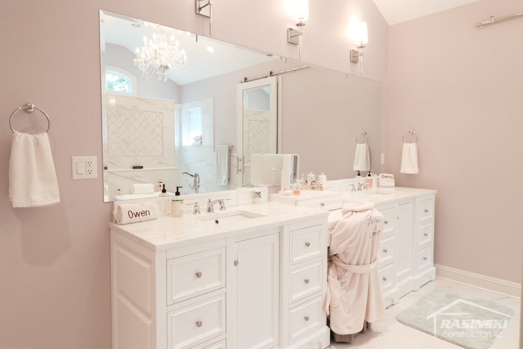 Vanity Area of New Bathroom in Monmouth County NJ Addition by Rasinski Construction