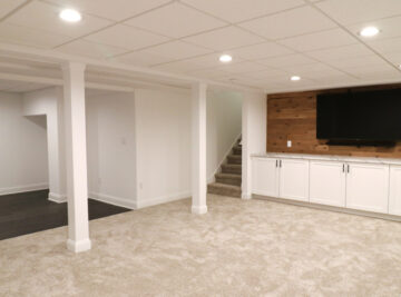 Basement Remodeling Project in Mercer County NJ by Rasinski Construction