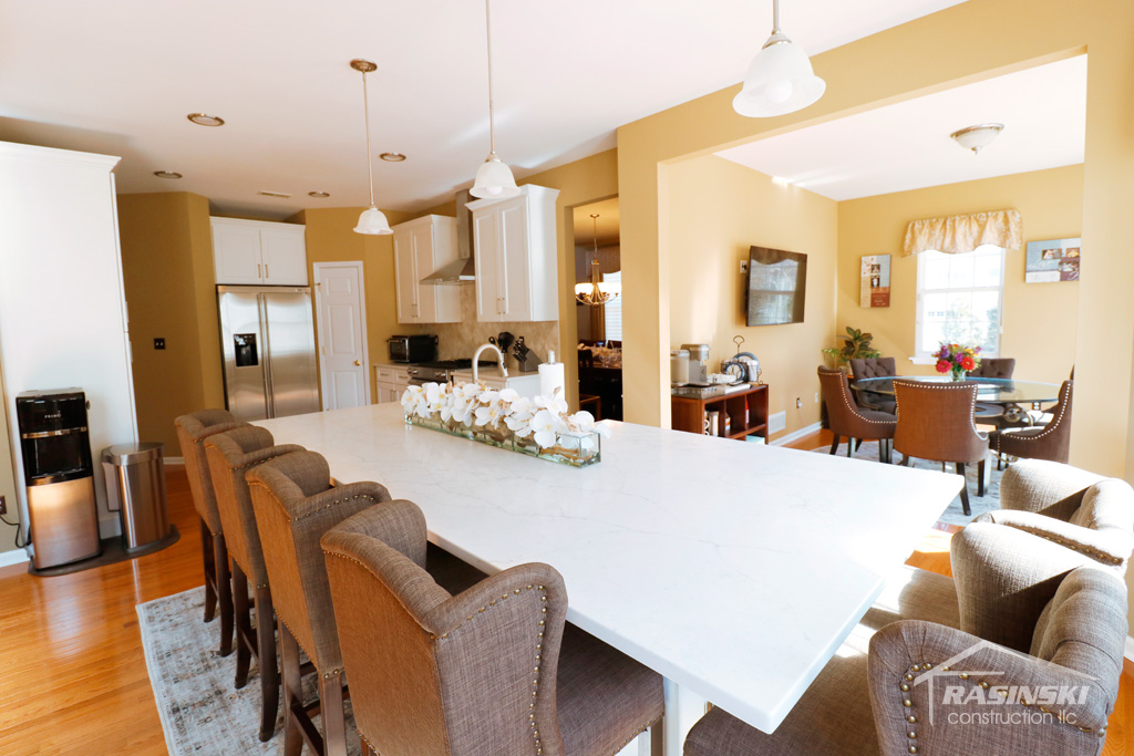 Kitchen Island in a Rasinski Construction Kitchen Remodeling Project in Jackson NJ