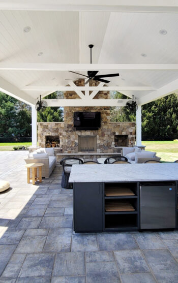 Multi-Zone Outdoor Living Space Pavilion in Monmouth County NJ – Rasinski Construction
