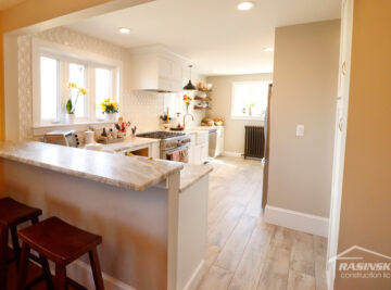 View of Bordentown NJ Kitchen Through Expanded Opening