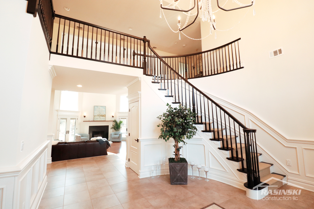 Finished entryway remodel in Colts Neck NJ, as completed by Rasinski Construction