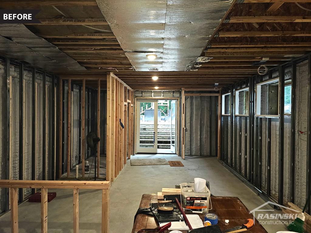 Before Photo of a Basement Finishing Project in Howell NJ
