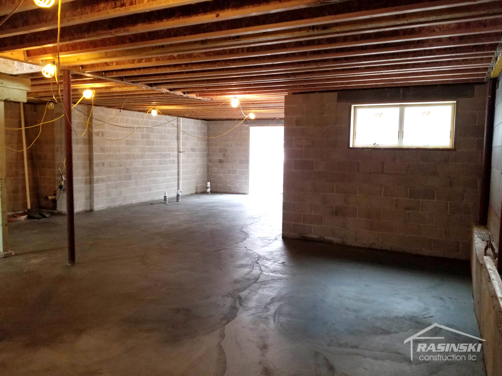 Basement of a Home Addition Project in Howell NJ by Rasinski Construction