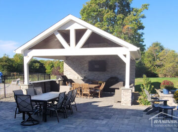 New backyard pavilion build by Rasinski Construction