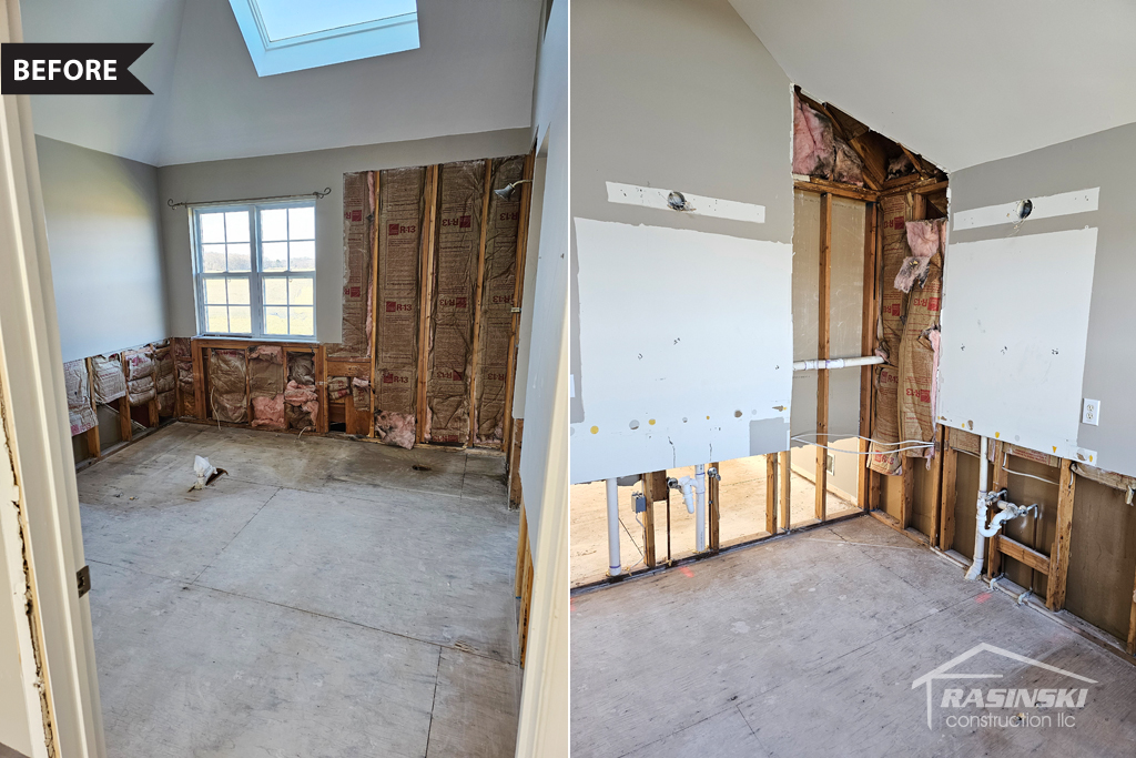 Gutted Master Bathroom in South Brunswick, NJ Ready for Remodeling